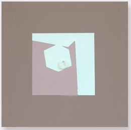 Ermanno Leinardi 2001- spazio ambiguo - acrilico su tela cm 40 x 40